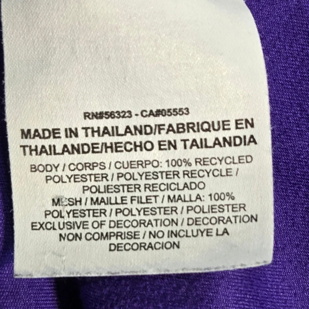 Nike Dri-FIT Womens Purple Short Sleeve Running Training Shirt‎ Med Gym *flaw